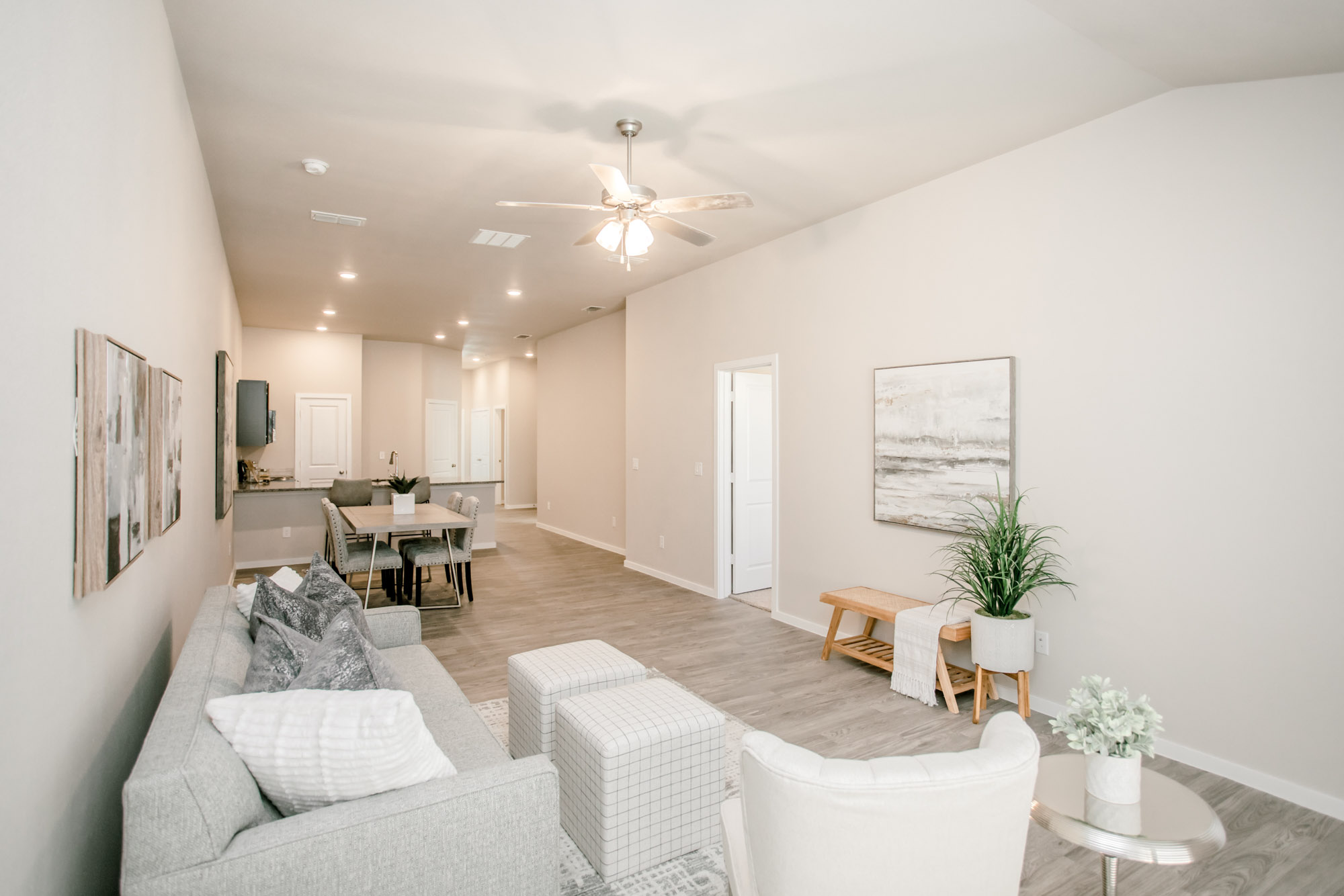 Rendering of interior of Betenbough Homes townhome.