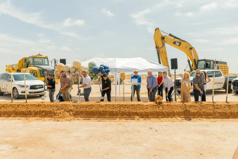 The Midland Betenbough Homes team breaking ground on Mockingbird Ridge.