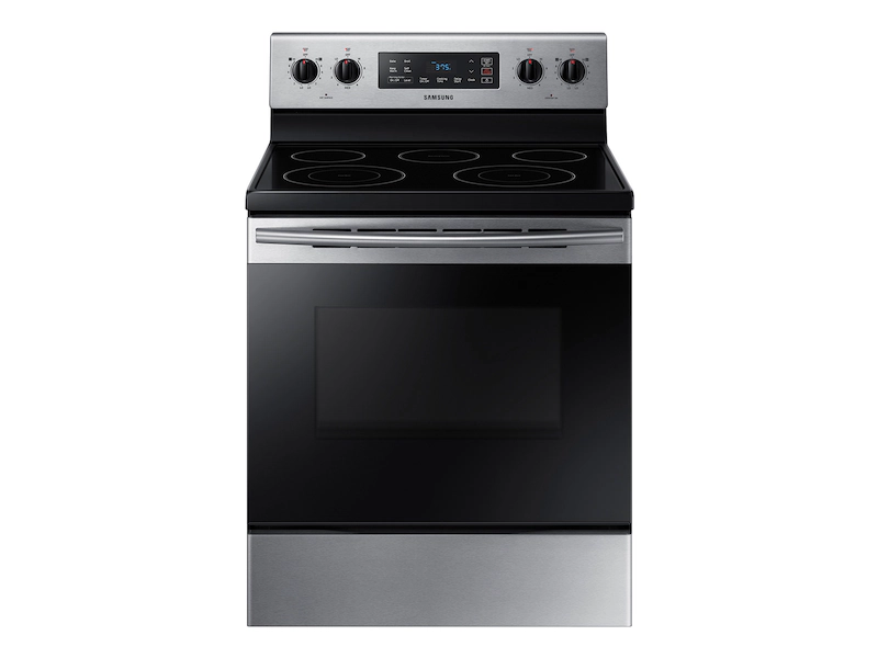 Image of a Samsung flat top range and oven.